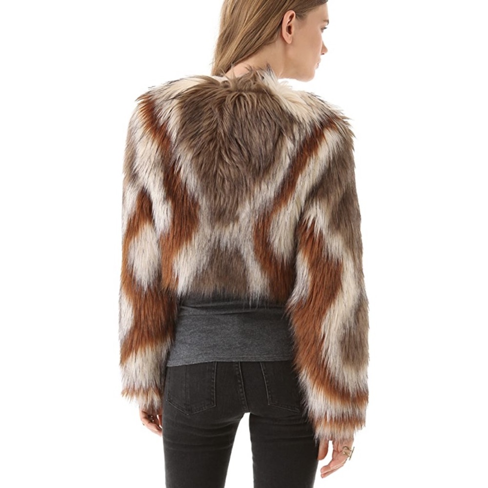 sOLD Twelfth Street by Cynthia Vincent faux fur jacket - Picture 8 of 10